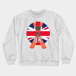 Cool Ski Flag of UK Crewneck Sweatshirt